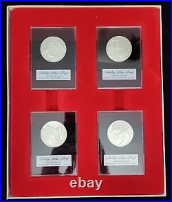 1974 Franklin Mint Holiday Sterling Silver Proof (4) Medal Set in Display Box 1974 Franklin Mint Holiday Sterling Silver Proof (4) Medal Set in Display Box