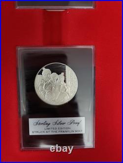 1974 Franklin Mint Holiday Sterling Silver Proof (4) Medal Set in Display Box