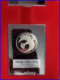1974 Franklin Mint Holiday Sterling Silver Proof (4) Medal Set in Display Box