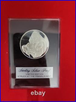 1974 Franklin Mint Holiday Sterling Silver Proof (4) Medal Set in Display Box