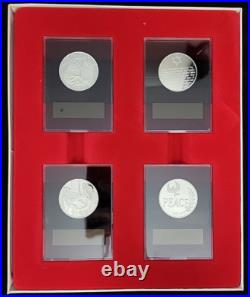 1974 Franklin Mint Holiday Sterling Silver Proof (4) Medal Set in Display Box