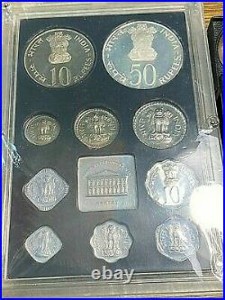 1974 India 10 Coin Silver Proof Set withBox & COA SAFERSHIP Best Price Ebay CHN