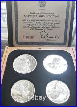 1976 Canada Montreal Olympic 4 Piece Silver Proof Coin Set With Case & COA 1976 Canada Montreal Olympic 4 Piece Silver Proof Coin Set With Case & COA