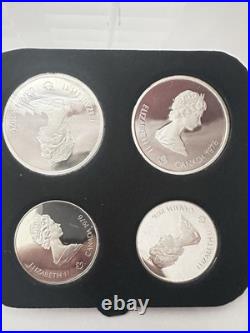 1976 Canada Montreal Olympic 4 Piece Silver Proof Coin Set With Case & COA 1976 Canada Montreal Olympic 4 Piece Silver Proof Coin Set With Case & COA