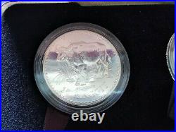1976 MALAYSIA Proof Silver Coin Set 15 & 25 Ringgit Wildlife in Original Box+COA