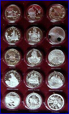 1976 Vip 50 State Bicentennial Boxed Silver Proof Medal Collection -very Rare
