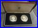 1977 Jordan Silver Proof Coin Set 2.5 & 3 Dinars Wildlife Conservation Box
