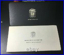 1977 Panama 9 Coin Silver Proof Set KM# PS18 Perfect Original Box WithCOA