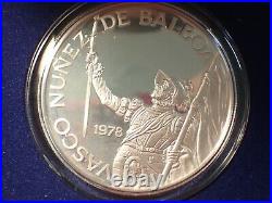 1978 20 Balboa Panama Silver Proof Coin with Box