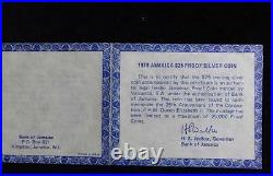 1978 4oz SILVER PROOF JAMAICA $25 COIN BOX + COA QUEEN CORONATION ANNIVERSARY