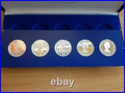 1978 CORONATION JUBILEE CROWN SILVER COIN PROOF SET withBox & COA