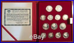 1980 Moscow Olympic 28-Coin Silver Proof Set with Box and COA-P75972 Excellent