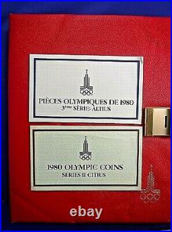 1980 Moscow Olympic 28 Silver Coin Proof Set with Box and COA