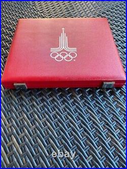 1980 Moscow Summer Olympics Russia USSR Silver 28 Coin Proof Set With Box