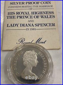 1981 Silver Proof Coin Marriage Princess Diana/Prince Of Wales WithBox COA Bullion 1981 Silver Proof Coin Marriage Princess Diana/Prince Of Wales WithBox COA Bullion