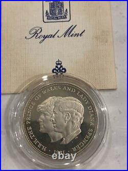 1981 Silver Proof Coin Marriage Princess Diana/Prince Of Wales WithBox COA Bullion 1981 Silver Proof Coin Marriage Princess Diana/Prince Of Wales WithBox COA Bullion