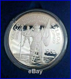 1982 Panama 20 Balboa Silver Proof Coin with Box and COA, Rare GEM