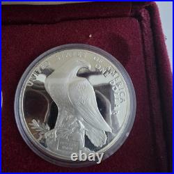 1983 1984 U. S. Olympics Gold & Silver Proof Commemorative 3 Coin Set with Box