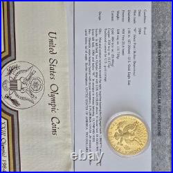 1983 1984 U. S. Olympics Gold & Silver Proof Commemorative 3 Coin Set with Box