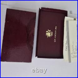 1983 1984 U. S. Olympics Gold & Silver Proof Commemorative 3 Coin Set with Box