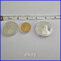 1983 1984 U. S. Olympics Gold & Silver Proof Commemorative 3 Coin Set with Box 1983 1984 U. S. Olympics Gold & Silver Proof Commemorative 3 Coin Set with Box