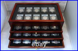 1983-2003 Commemorative Proof Silver Dollar 40 Coins Collection ANACS Wood box