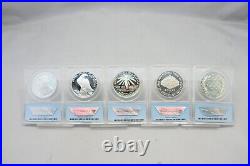 1983-2003 Commemorative Proof Silver Dollar 40 Coins Collection ANACS Wood box