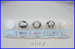 1983-2003 Commemorative Proof Silver Dollar 40 Coins Collection ANACS Wood box