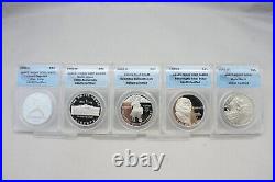 1983-2003 Commemorative Proof Silver Dollar 40 Coins Collection ANACS Wood box