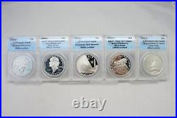 1983-2003 Commemorative Proof Silver Dollar 40 Coins Collection ANACS Wood box