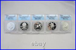 1983-2003 Commemorative Proof Silver Dollar 40 Coins Collection ANACS Wood box