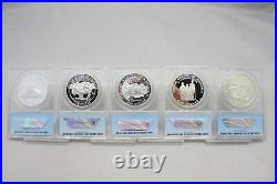 1983-2003 Commemorative Proof Silver Dollar 40 Coins Collection ANACS Wood box