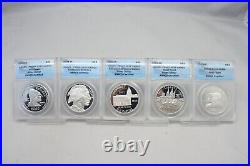 1983-2003 Commemorative Proof Silver Dollar 40 Coins Collection ANACS Wood box