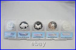 1983-2003 Commemorative Proof Silver Dollar 40 Coins Collection ANACS Wood box