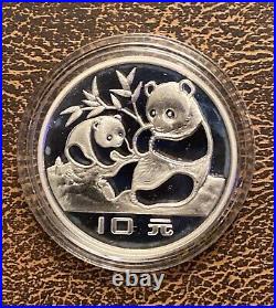 1983 China 10 Yuan Proof Silver Panda 27 grams In Original Box With COA
