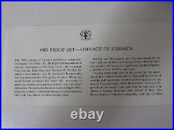 1983 Jamiaca 9-Coin Silver Proof Set wOriginal Box/COA Franklin Mint