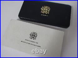 1983 Jamiaca 9-Coin Silver Proof Set wOriginal Box/COA Franklin Mint