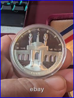 1983 Proof Set 2-Silver Olympic Dollars with Certificate in Original Case/Box