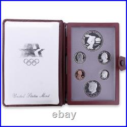 1983 S Prestige Proof Set Olympics 90% Silver Dollar 6 Coins No Box or COA