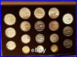 1984 Sarajevo Olympic Gold and Silver Proof 18 Coin Set with Box and COA -Rare