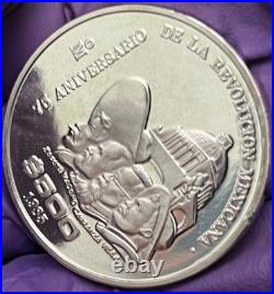 1985 Mo Mexico Revol. Comm SILVER PROOF Zapata Madero Carranza Villa COA & BOX