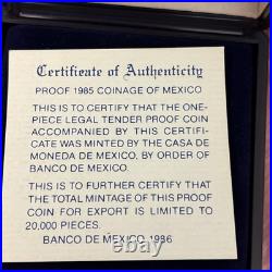 1985 Mo Mexico Revol. Comm SILVER PROOF Zapata Madero Carranza Villa COA & BOX 1985 Mo Mexico Revol. Comm SILVER PROOF Zapata Madero Carranza Villa COA & BOX