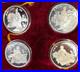 1986 China 5 Yuan Famous Men 4pc Set. 900 Fine Silver Proof withBox