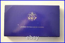 1986 Liberty Commemorative 3 Coin Proof Set Gold & Silver with Box & COA