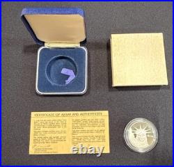 1986 MTB Liberty Trade Silver 1 Oz. 9999 Proof Mexican Mint COA Original Box