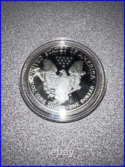 1986 S 1 oz American Silver Eagle Proof. 999 Silver Dollar With Box & COA