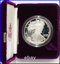 1986 S Proof Silver American Eagle with Box & COA