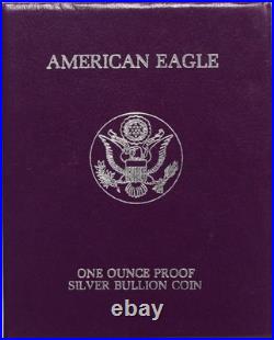 1986 S Proof Silver American Eagle with Box & COA