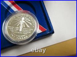 1986, US Liberty Silver Dollar, Ellis Island, Proof, With Box and COA, Lot of 3