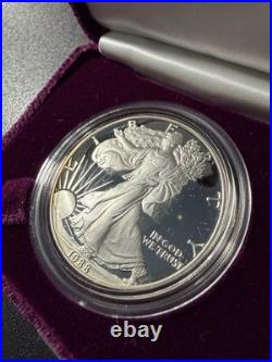 1987-1991 S U. S. MINT AMERICAN EAGLE 1oz SILVER PROOF $1 DOLLAR COIN Box/COA LOT